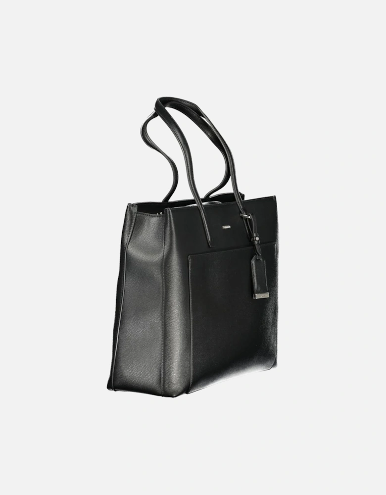 Elegant Handbag with Contrasting Accents Women - Black