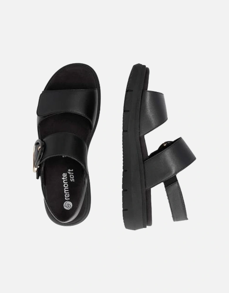 Ladies sandal D2K50-00 in Black