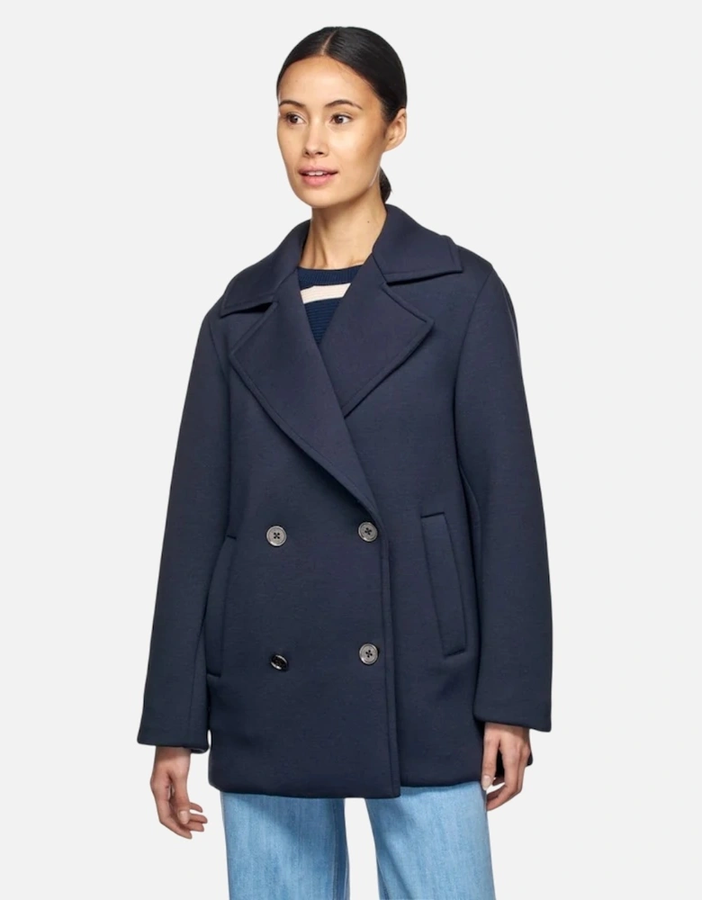 Womens/Ladies Gardenia Double-Breasted Peacoat
