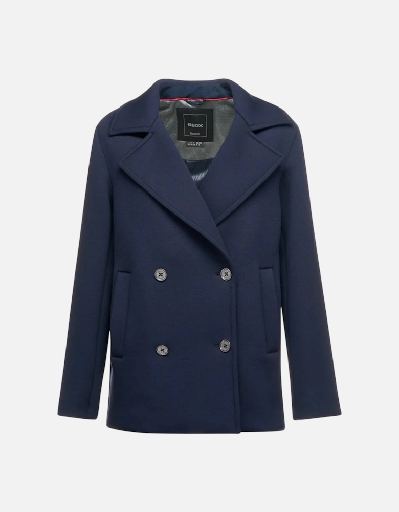 Womens/Ladies Gardenia Double-Breasted Peacoat
