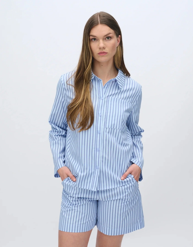 Rosalina stripe shirt in light blue