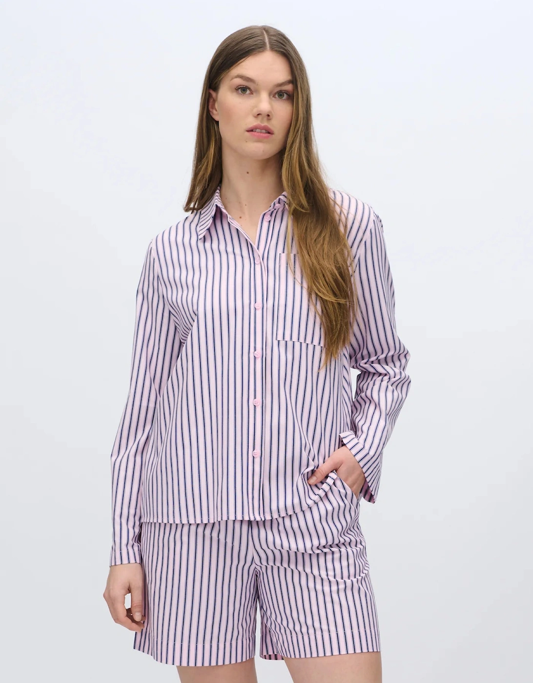 Rosalina stripe shirt in rose elegance