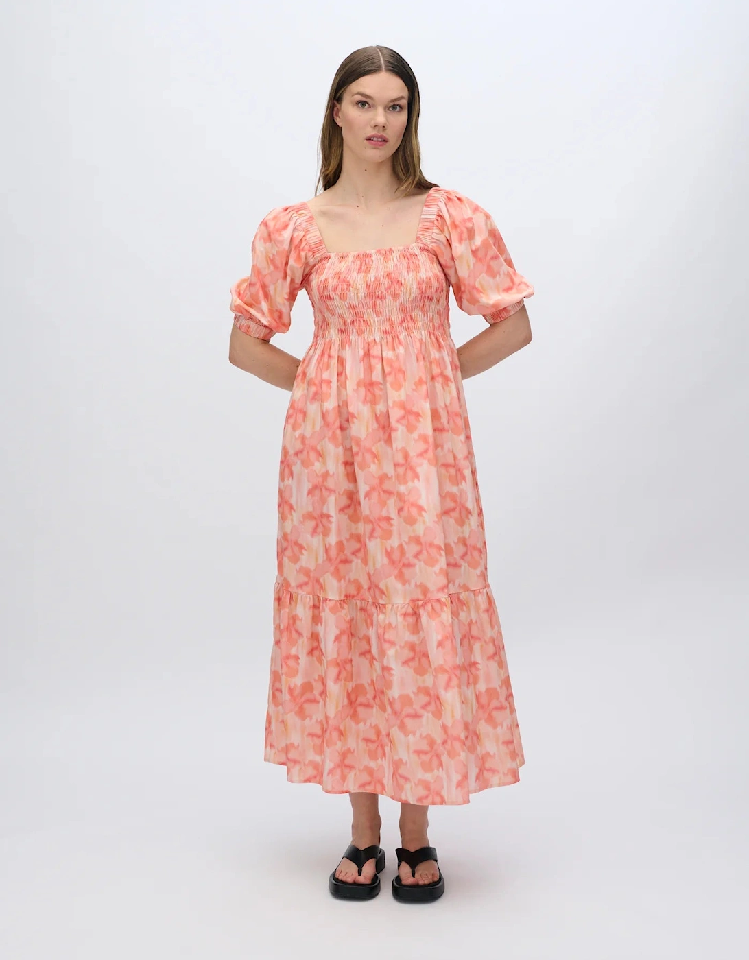 Aleah midi smock dress