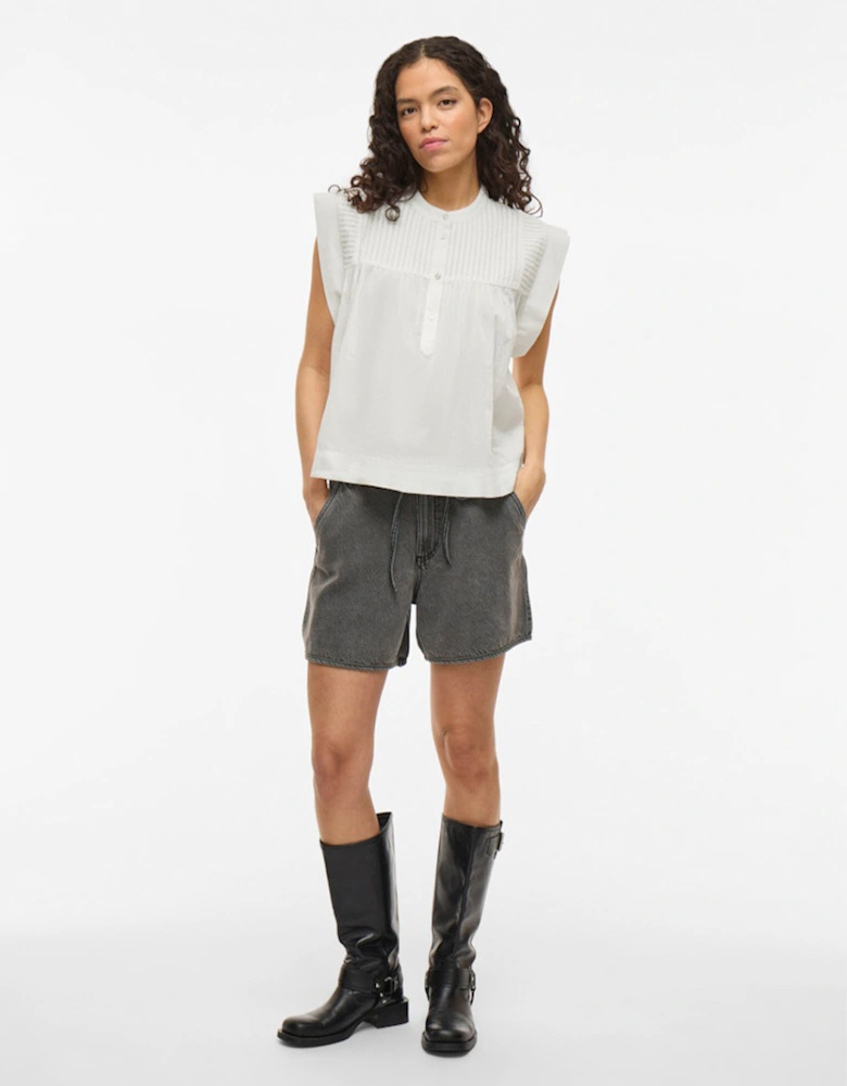 Women's Katinka Sleeveless Short Shirt Snow White