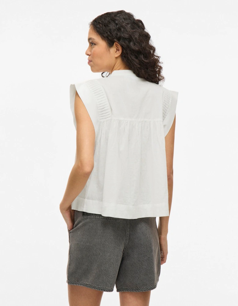 Women's Katinka Sleeveless Short Shirt Snow White