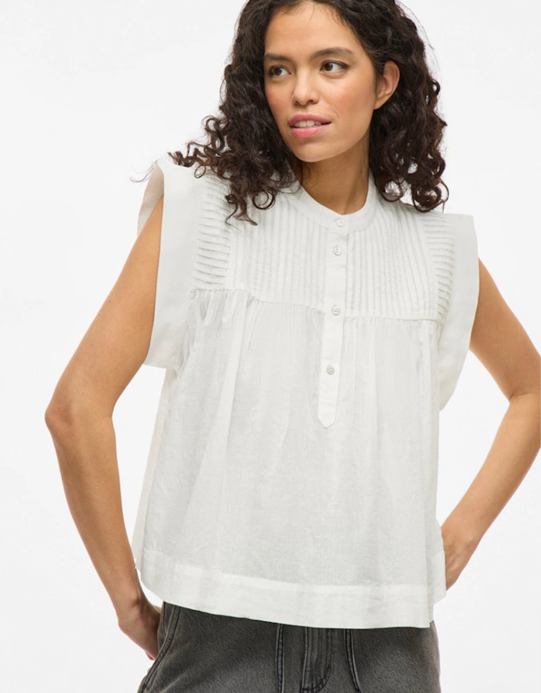 Women's Katinka Sleeveless Short Shirt Snow White
