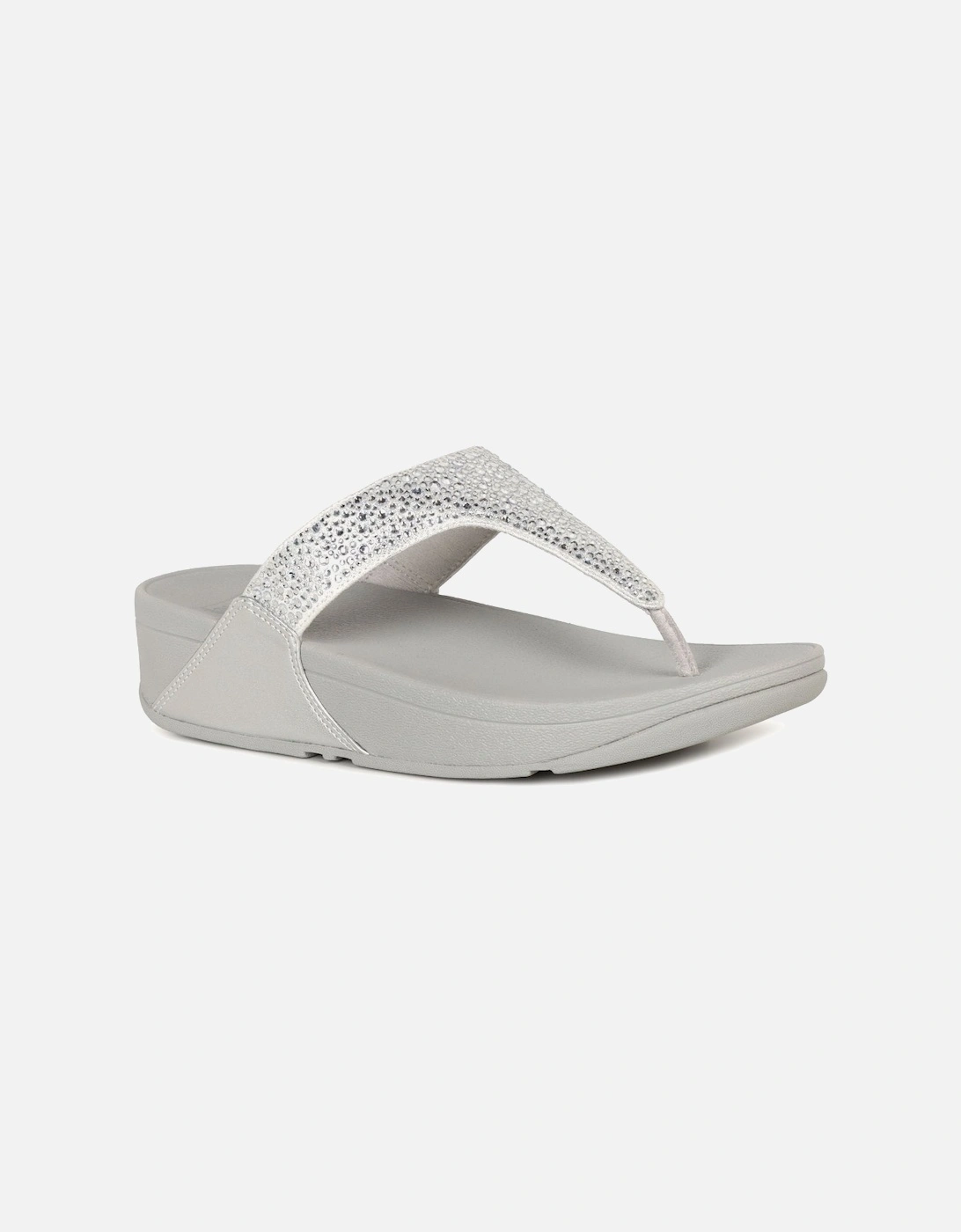 Lulu Crystal Mix Womens Toe Post Sandals, 8 of 7