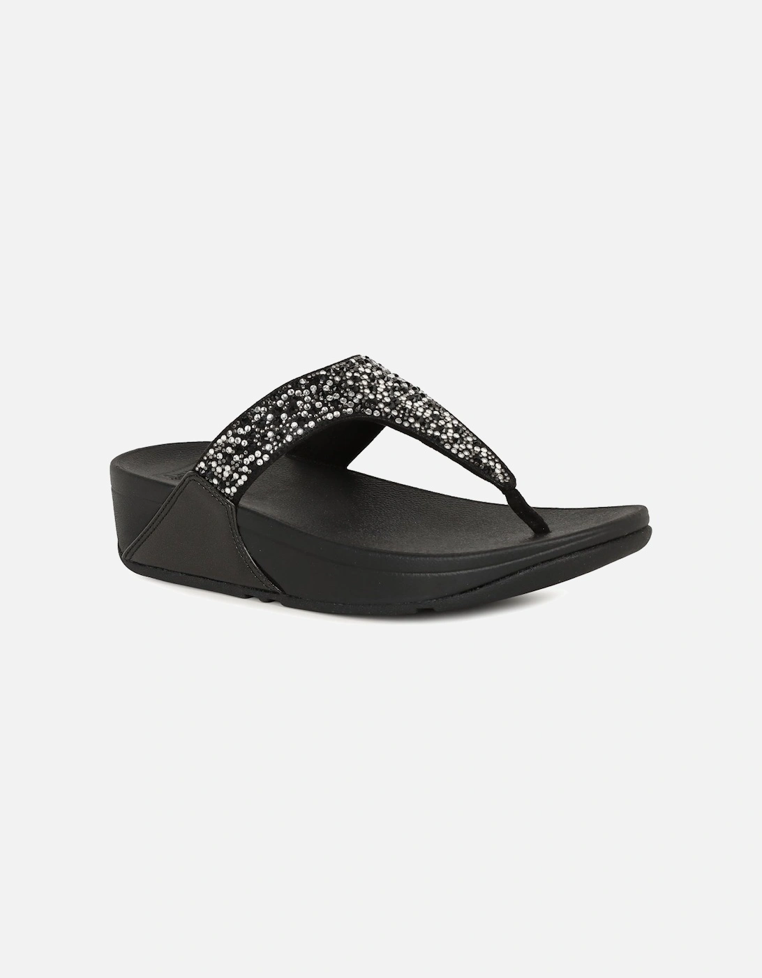 Lulu Crystal Mix Womens Toe Post Sandals, 8 of 7