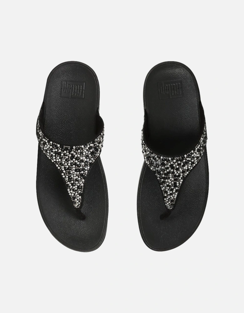 Lulu Crystal Mix Womens Toe Post Sandals