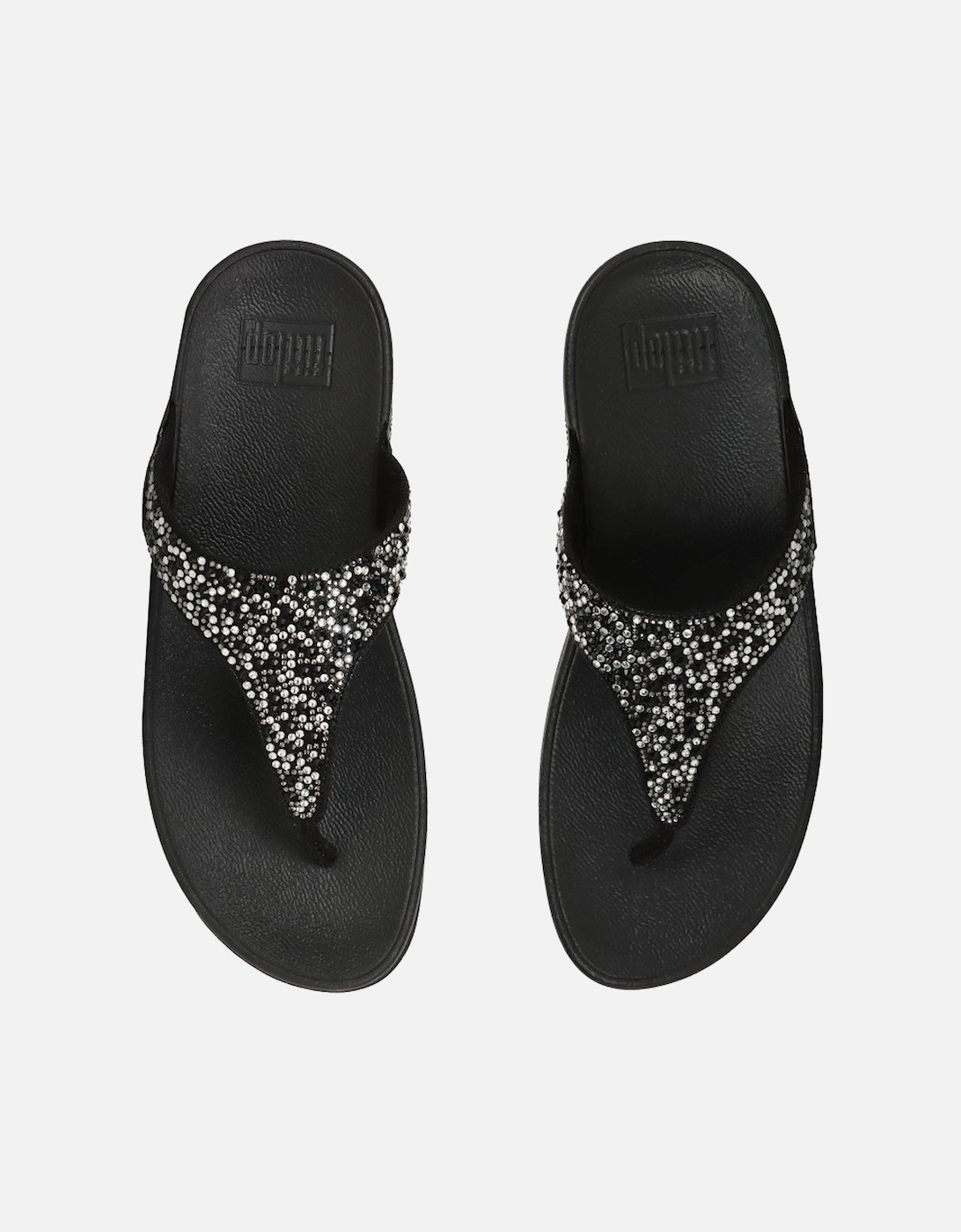 Lulu Crystal Mix Womens Toe Post Sandals