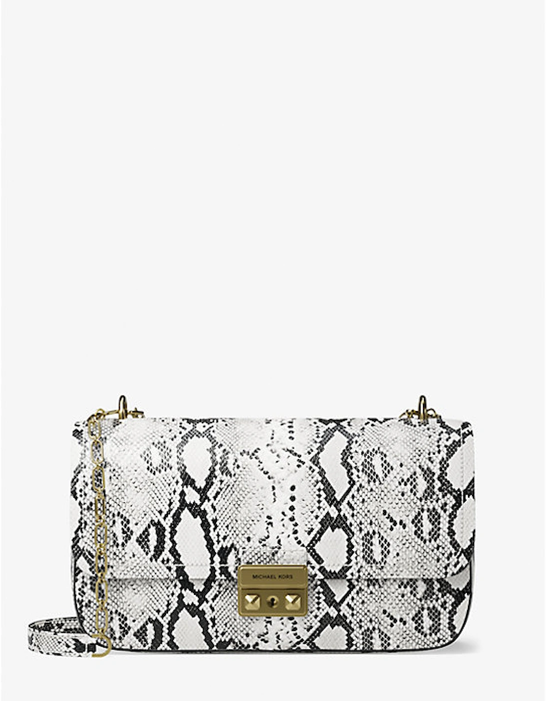 Tribeca Large Snake Embossed Leather Shoulder Bag, 2 of 1