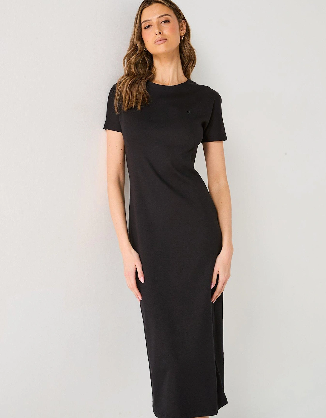 T-Shirt Midi Dress - Black, 2 of 1
