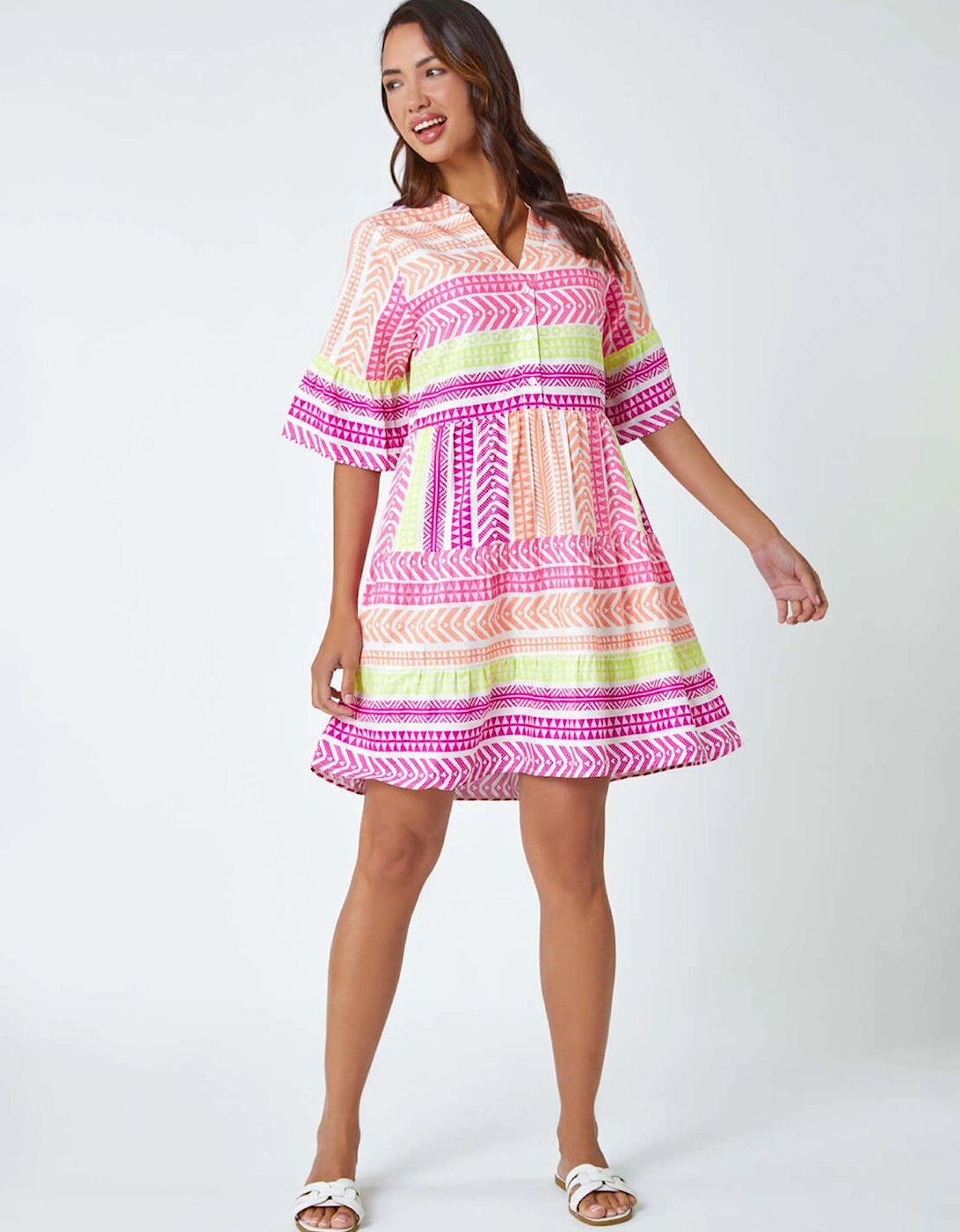 Aztec Print Smock Dress, 2 of 1