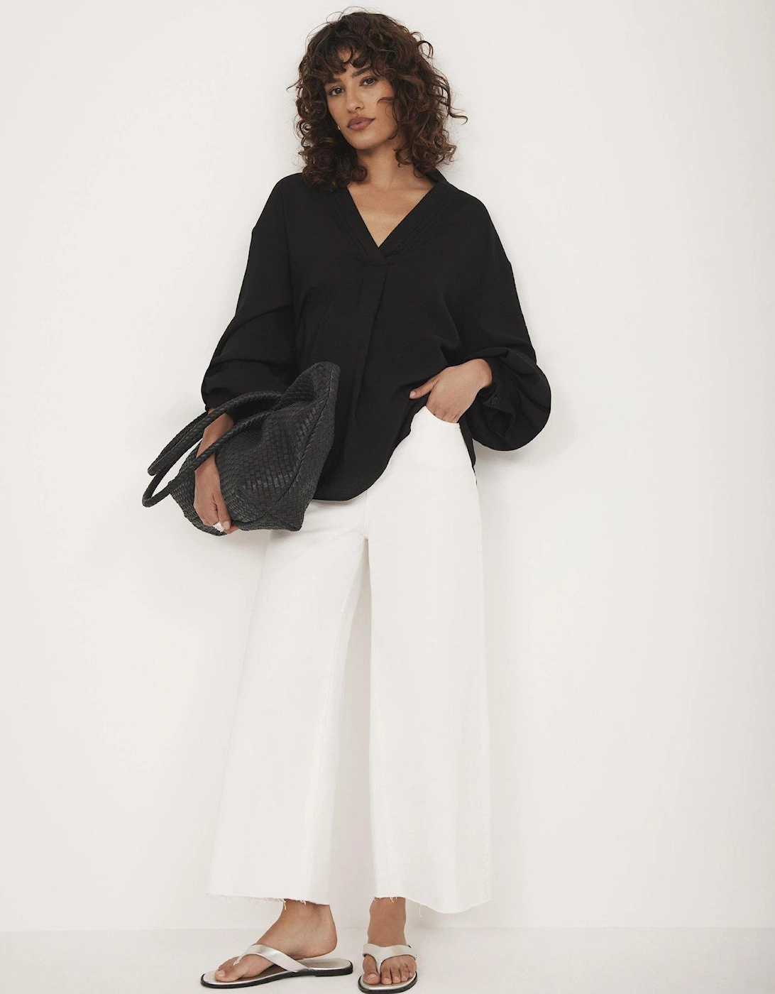 Throw On Blouse - Black, 2 of 1