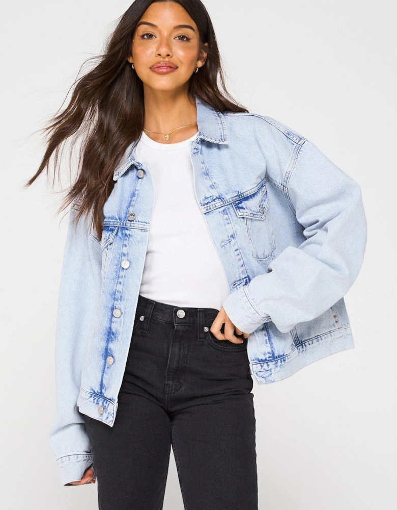 Boxy Denim Jacket - Blue