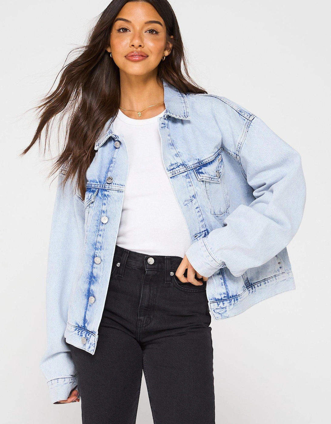 Boxy Denim Jacket - Blue, 2 of 1