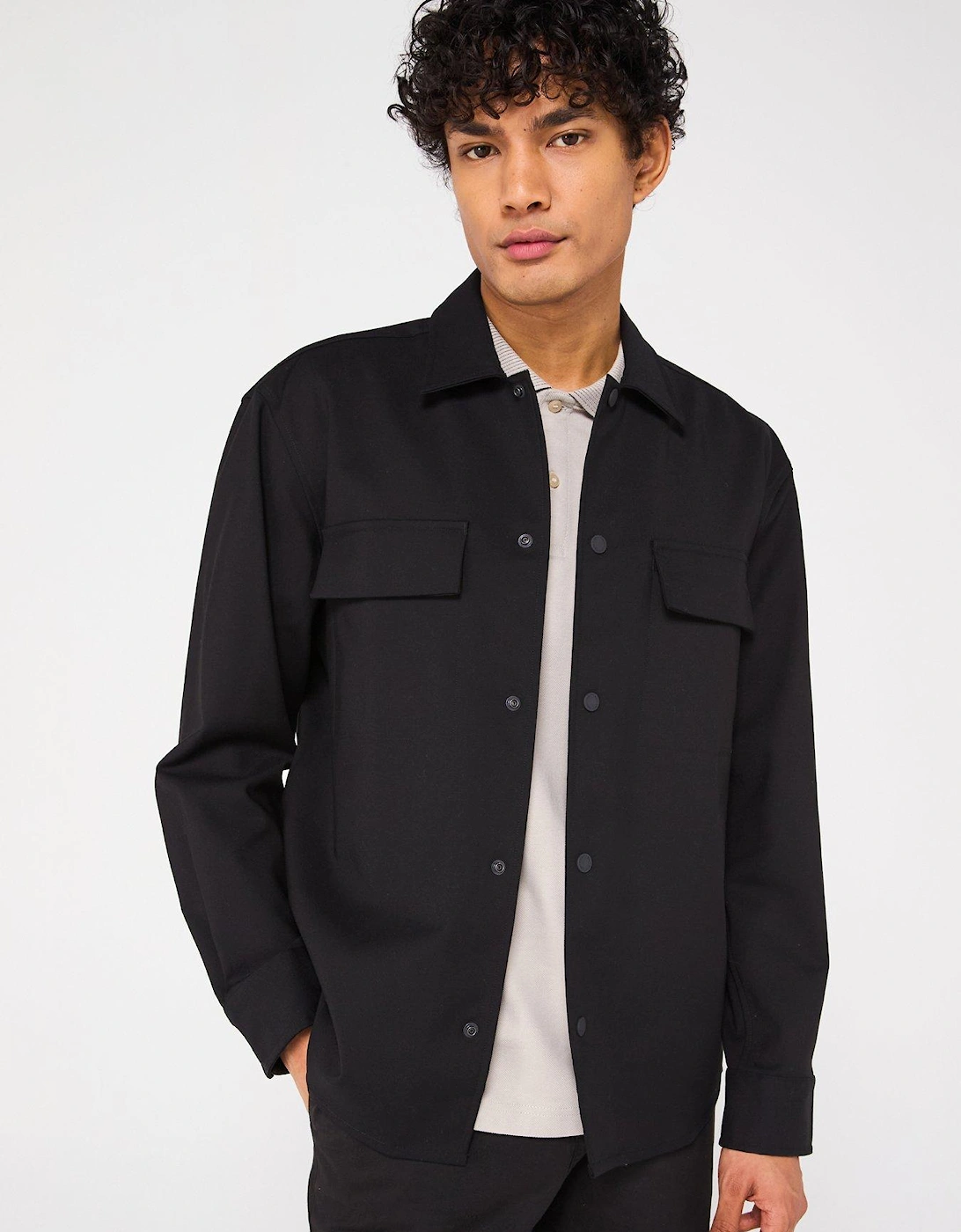 Double Pocket Overshirt - Black, 2 of 1