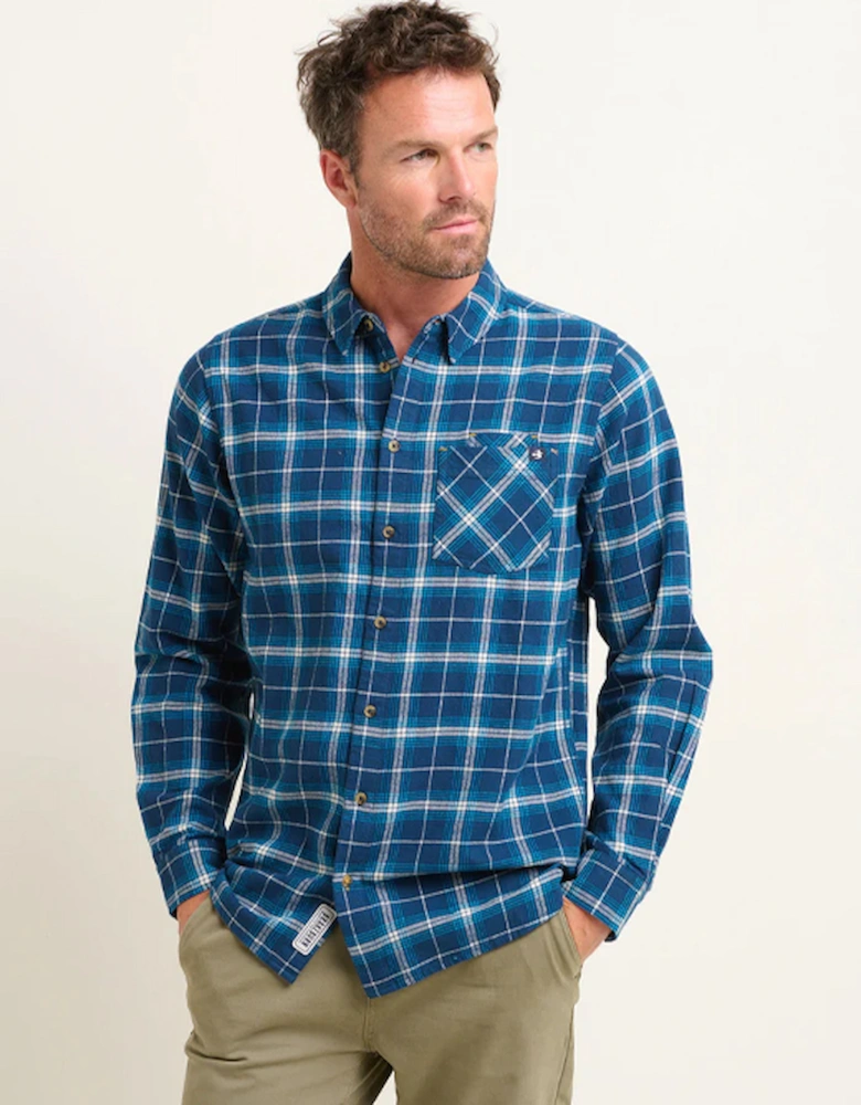 Men's Check Shirt Navy