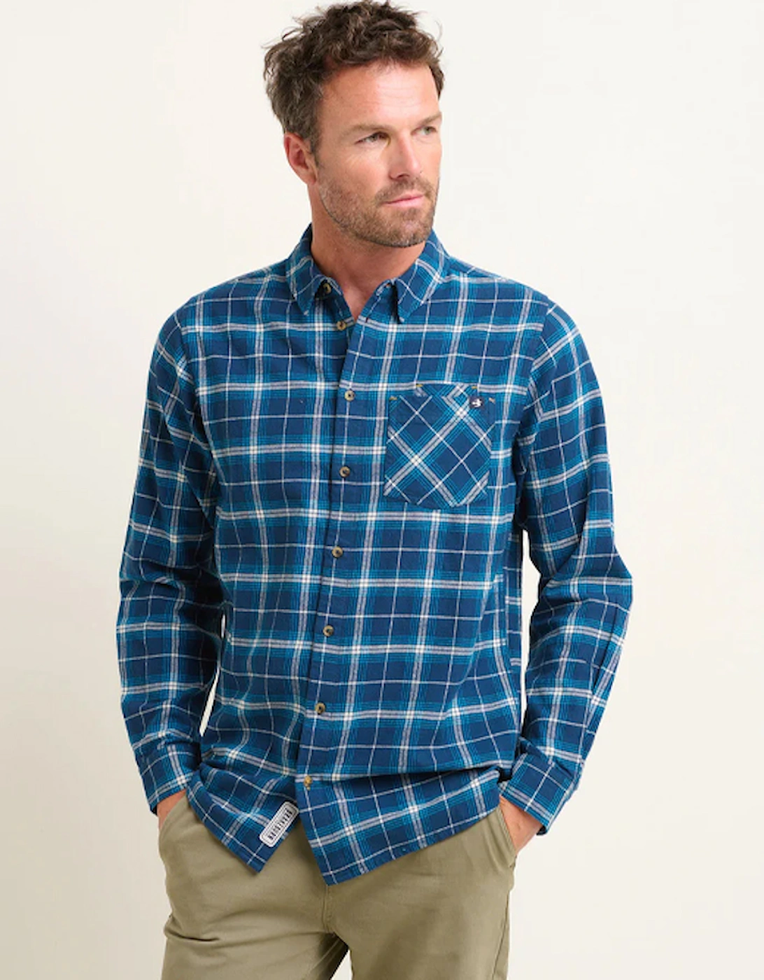 Men's Check Shirt Navy
