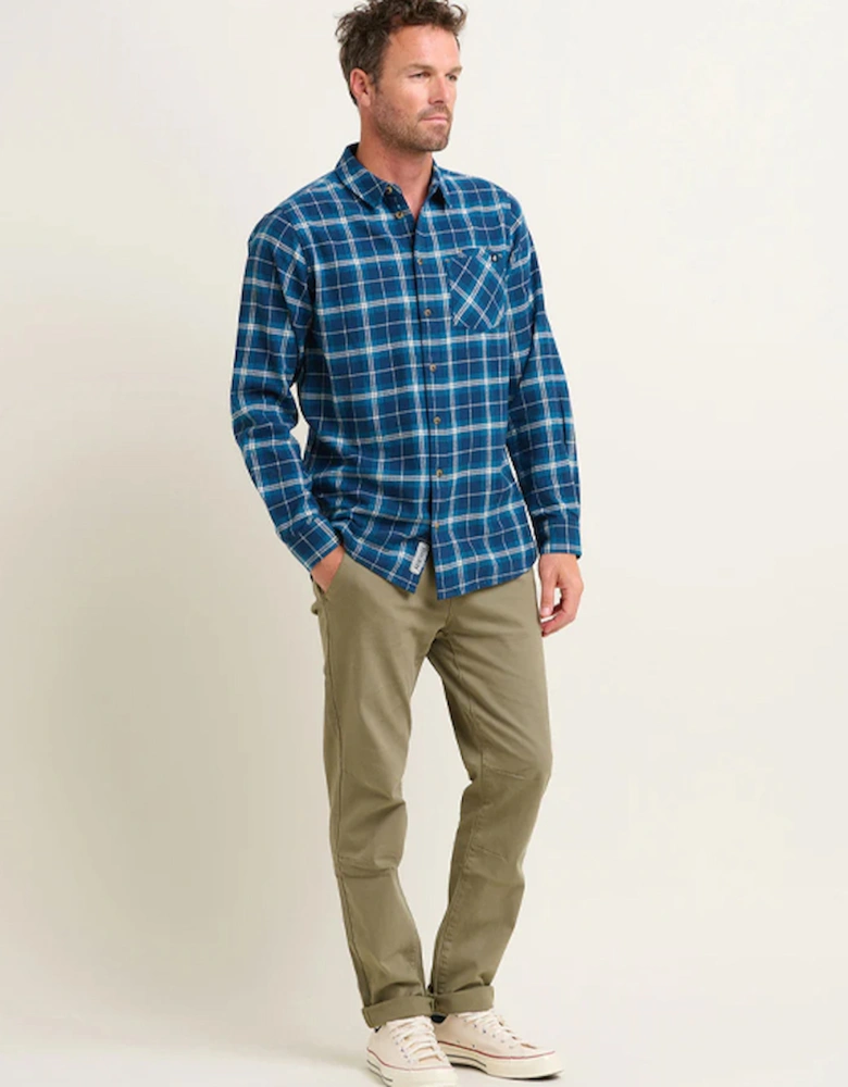 Men's Check Shirt Navy