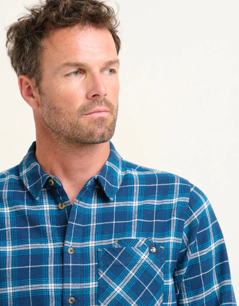 Men's Check Shirt Navy