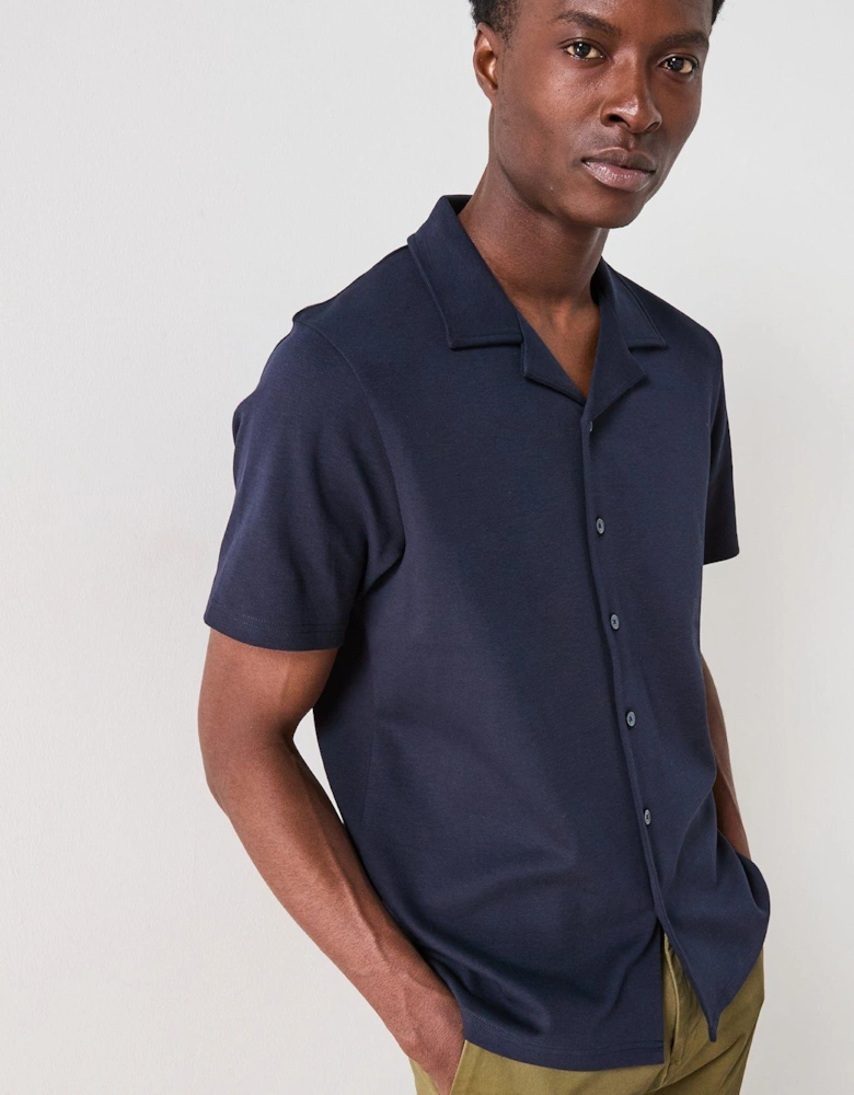 Interlock Jersey Shirt - Navy