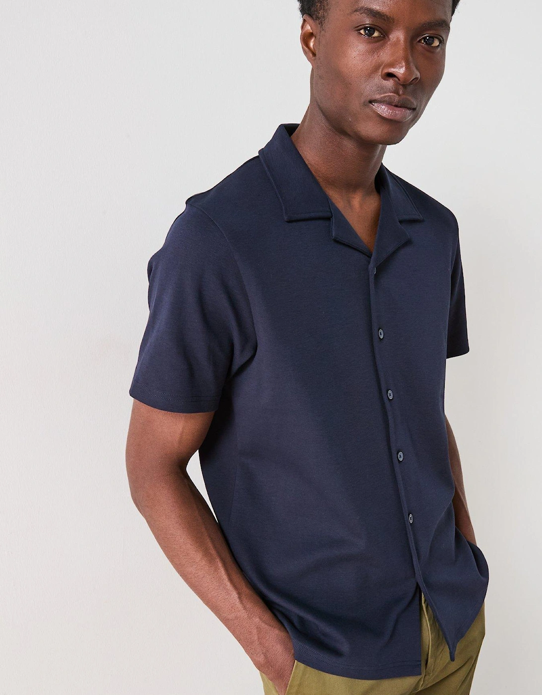 Interlock Jersey Shirt - Navy