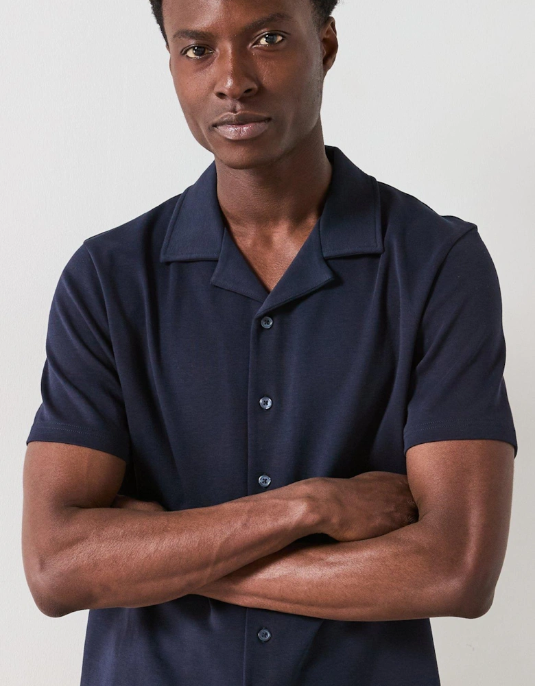 Interlock Jersey Shirt - Navy