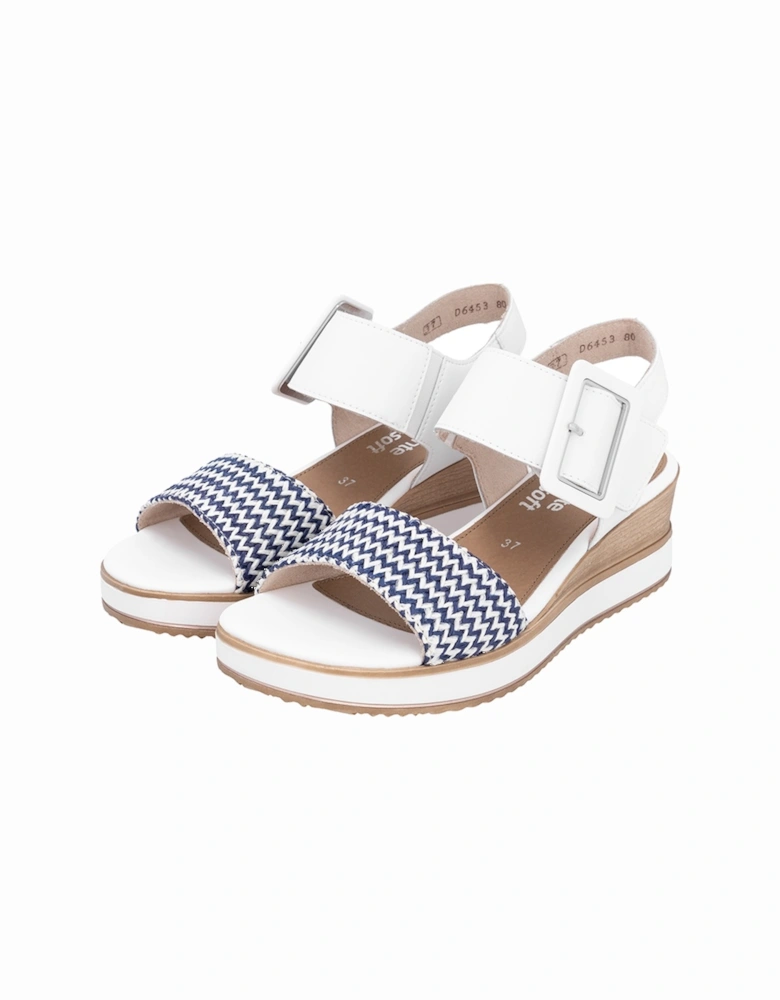 D6453-80 Women's Sandals Pacific/White