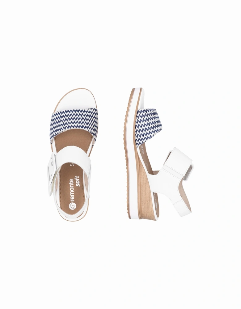 D6453-80 Women's Sandals Pacific/White