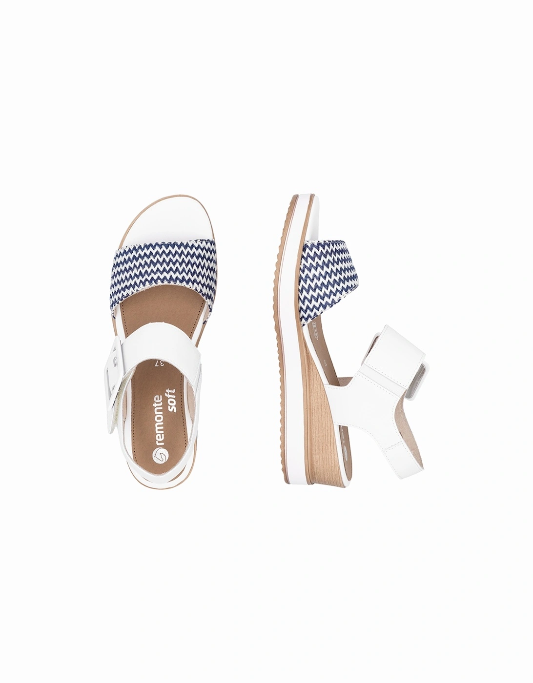 D6453-80 Women's Sandals Pacific/White