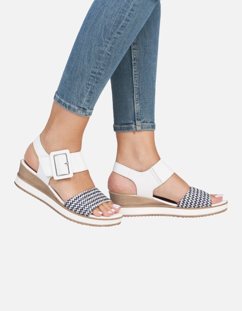 D6453-80 Women's Sandals Pacific/White