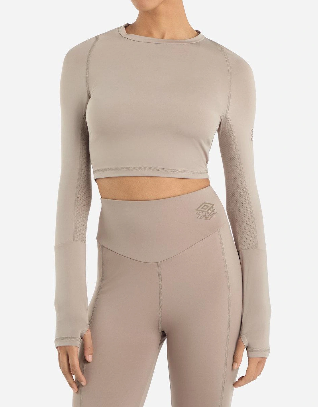 Womens/Ladies Pro Long-Sleeved Training Crop Top, 2 of 1