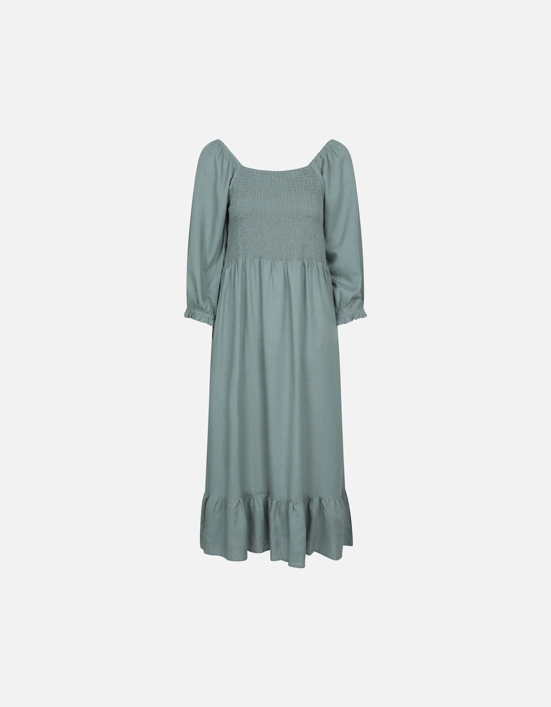 Mountain Warehouse Women's Mountain Warehouse Womens/Ladies Cadiz Shirred Long-Sleeved Midi Dress - Green