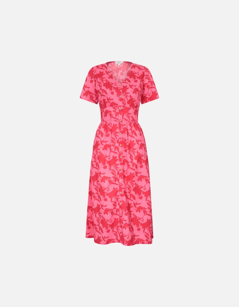 Womens/Ladies Riviera Floral Button Midi Dress
