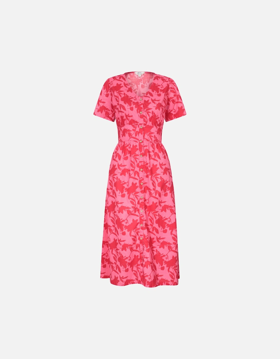 Womens/Ladies Riviera Floral Button Midi Dress, 5 of 4