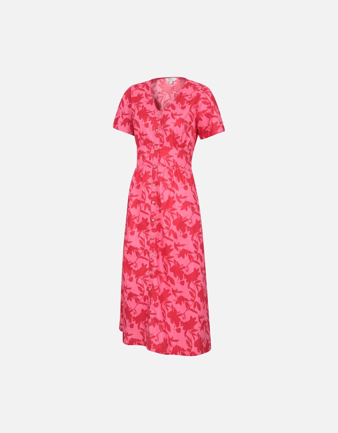 Womens/Ladies Riviera Floral Button Midi Dress