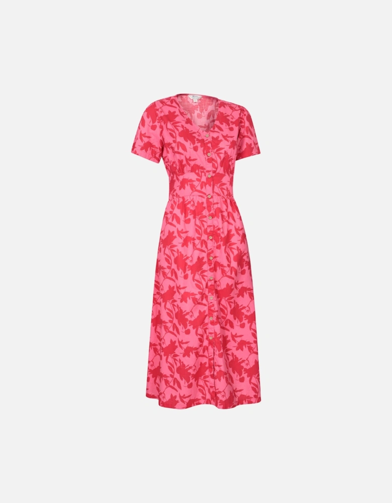 Womens/Ladies Riviera Floral Button Midi Dress