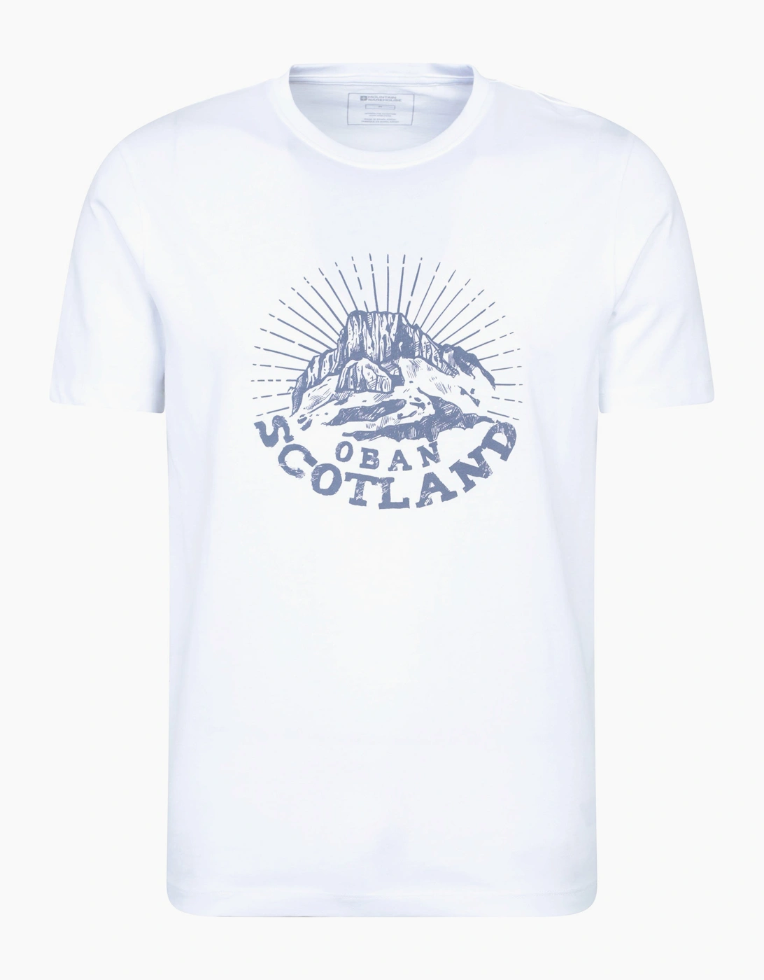Mountain Warehouse Men's White Oban Short-Sleeved T-Shirt - Size: 36