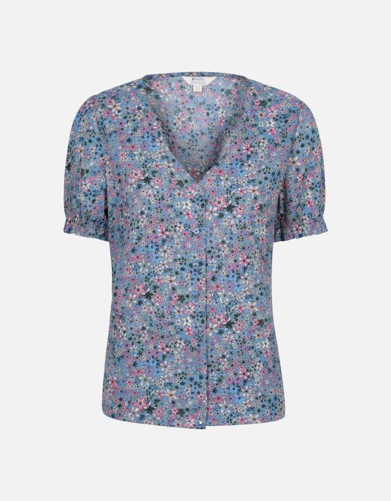 Womens/Ladies Cannes Button Top