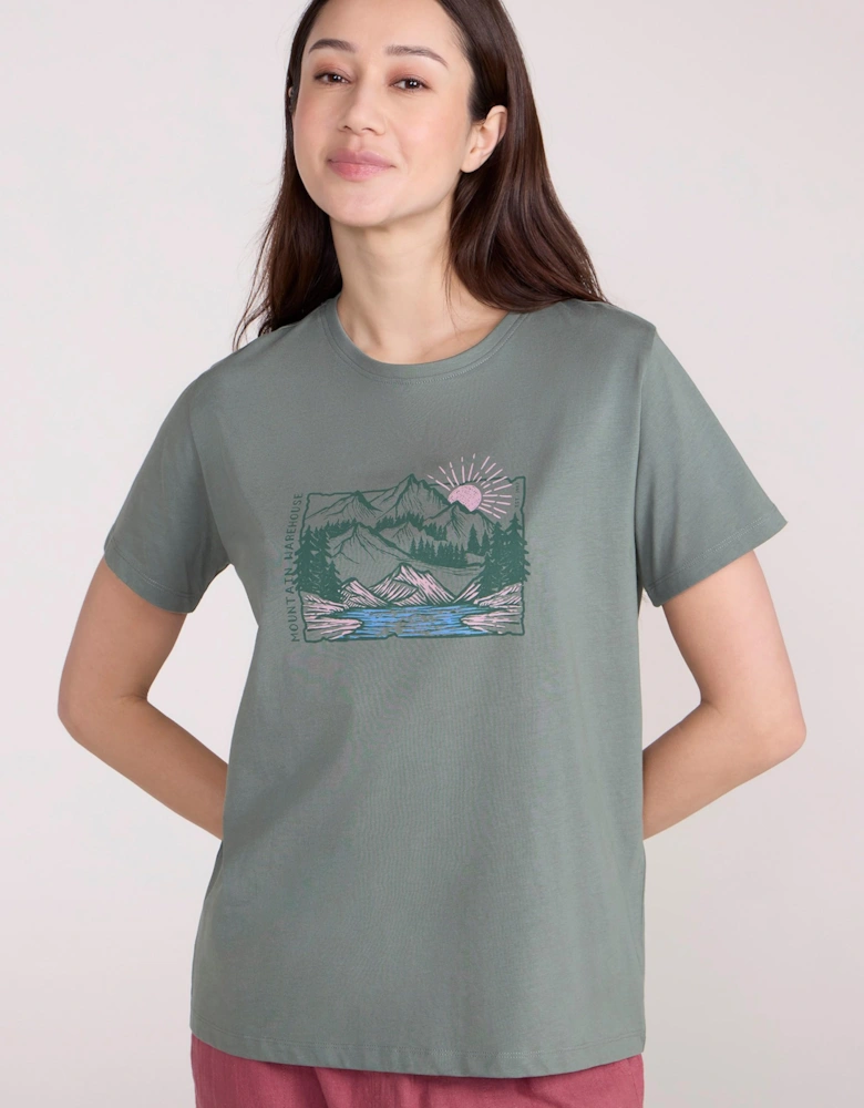 Womens/Ladies Sunrise Organic Loose Fit T-Shirt