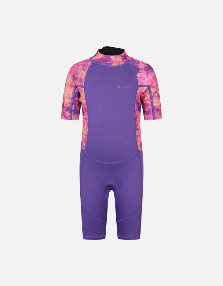 Childrens/Kids Shorty Printed Wetsuit