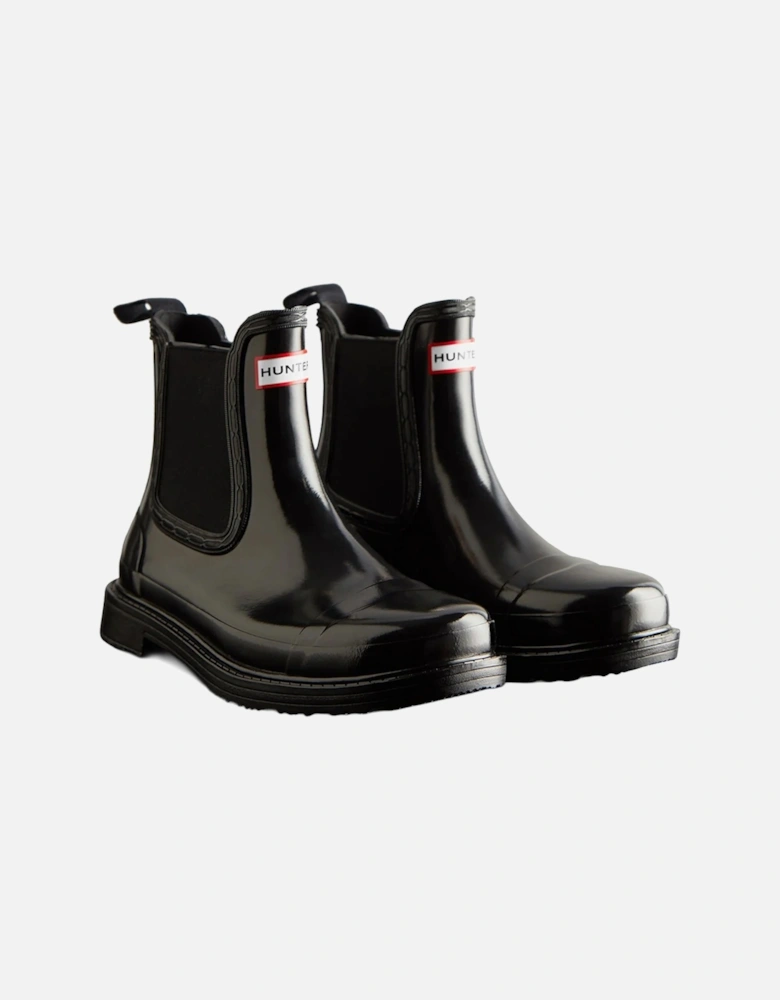 Womens/Ladies Commando Gloss Chelsea Boots