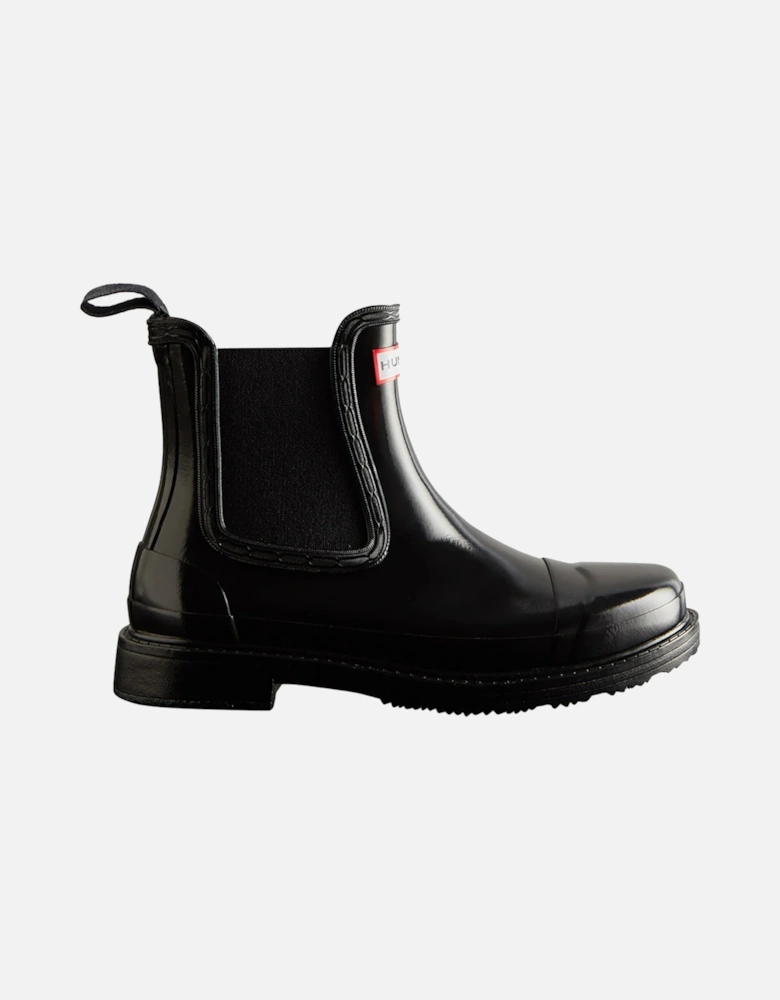 Womens/Ladies Commando Gloss Chelsea Boots