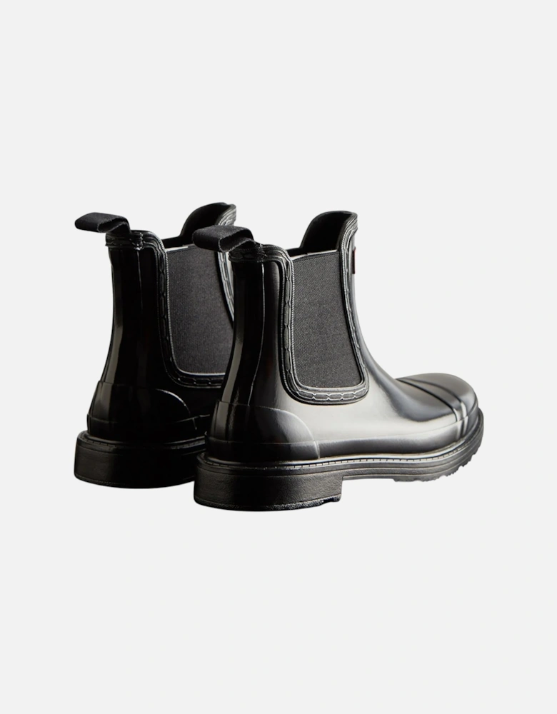 Womens/Ladies Commando Gloss Chelsea Boots