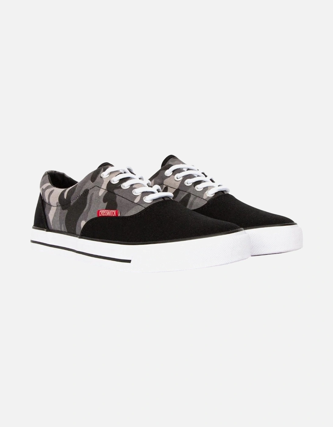 Mens Skywalk Camo Canvas Trainers, 4 of 3