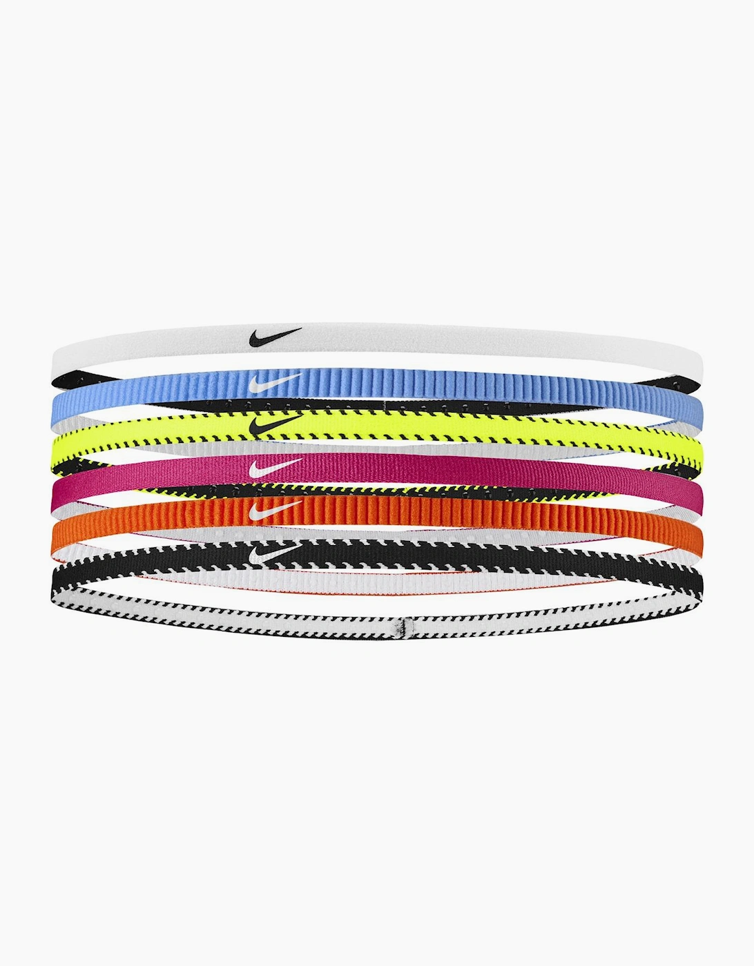 Nike Unisex Multi Classic Flexible Slim Hairband (Pack Of 6) - Size: One Size