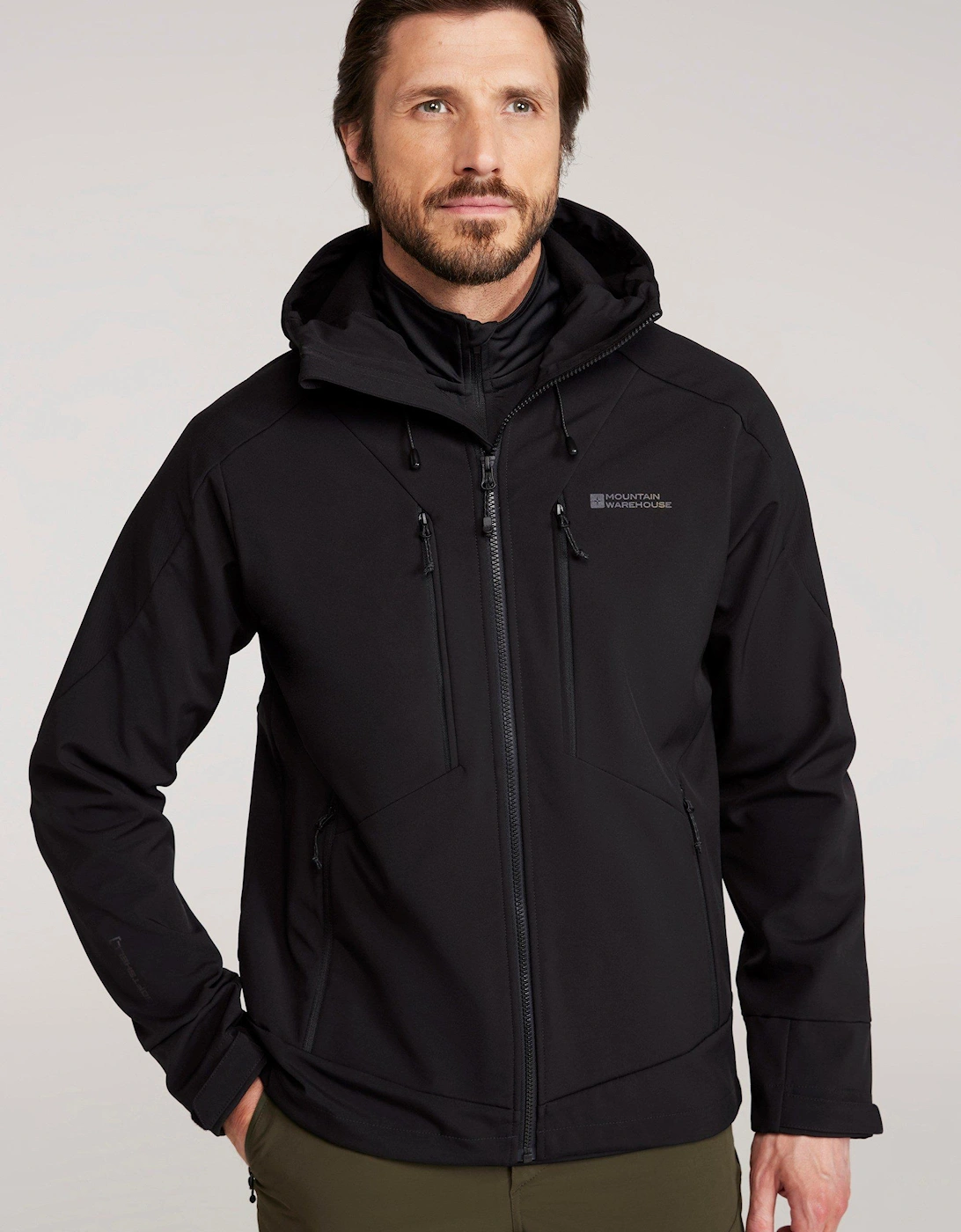 Mens Radius Recycled Soft Shell Jacket, 2 of 1