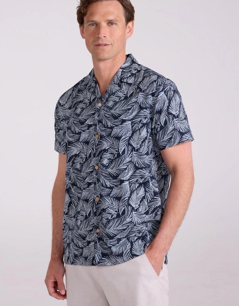 Mens Palm Leaf Beach Shirt