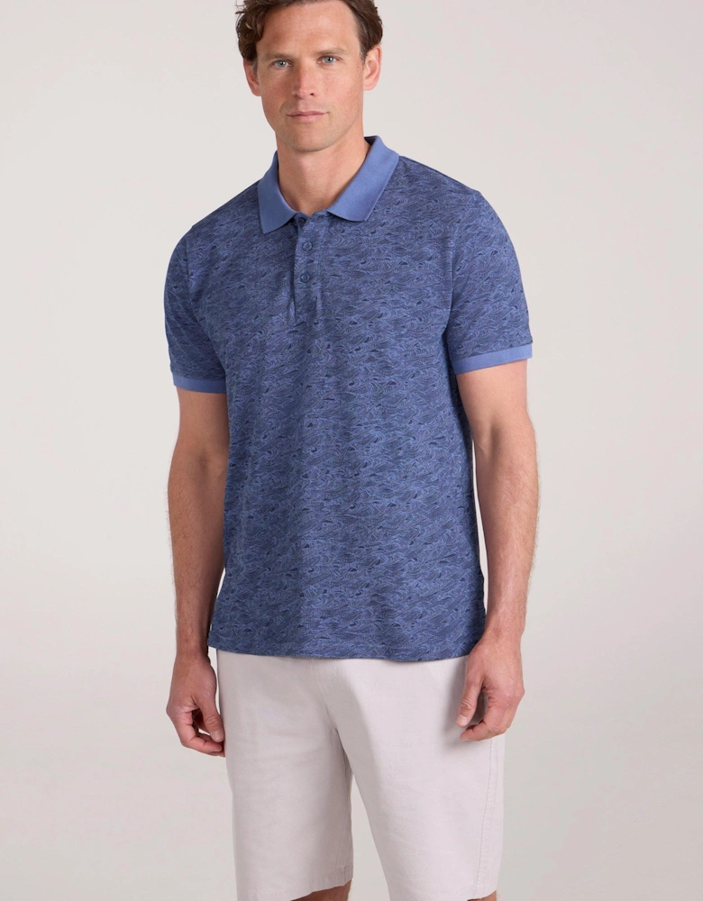 Mens Dawnay Textured Pique Polo Shirt